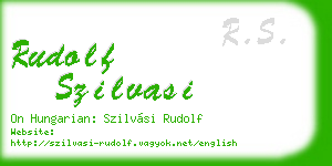 rudolf szilvasi business card