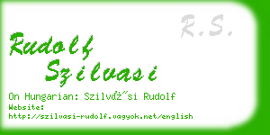 rudolf szilvasi business card